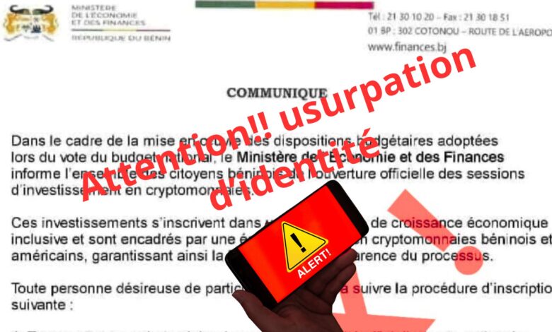 Fausse opportunité en cryptomonnaie : le CNIN Bénin alerte sur une nouvelle tentative d’arnaque